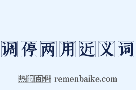 调停两用近义词是什么意思的图片
